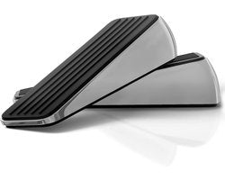 Moeve Deurstopper - Deurstoppers voor Binnen & Buiten - Deurstop - Deurvastzetter - Deurklem - Rubber / RVS - 2st
